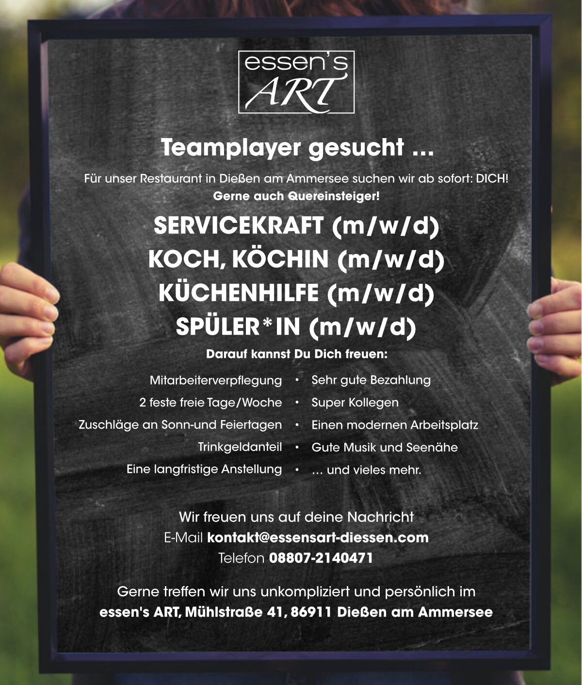 Teamplayer gesucht - SERVICEKRAFT (m/w/d), KOCH, KÖCHIN (m/w/d, KÜCHENHILFE (m/w/d), SPÜLER*IN (m/w/d)