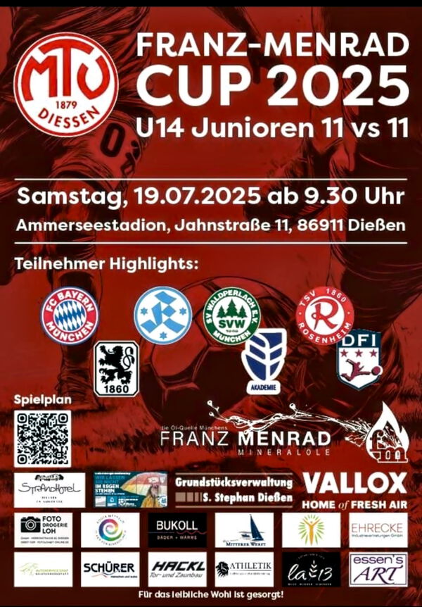 Plakat Franz-Menrad Cup 2025 - U14 Junioren 11 vs 11